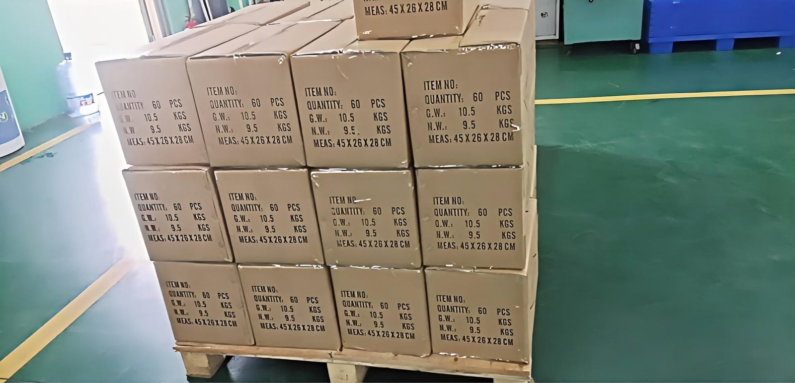 JyFan palletized export cartons